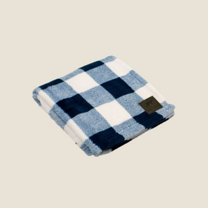 Tall Tails - Navy Plaid Blanket