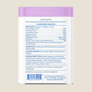 Native Pet - Goat Milk Powder