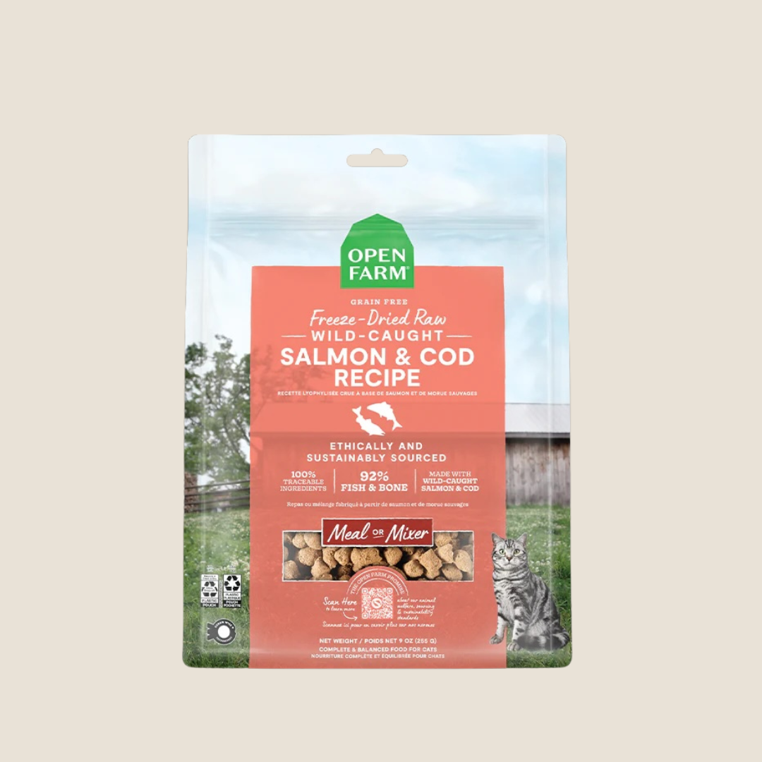 Open Farm Salmon Cod Freeze Dried Cat Food Polkadog