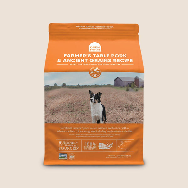 Open Farm Farmer s Table Pork Ancient Grains Dry Dog Food Polkadog